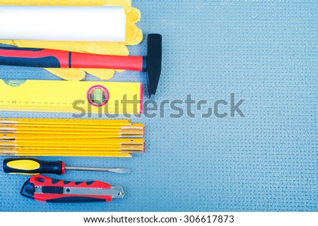 repair tools of apartment background