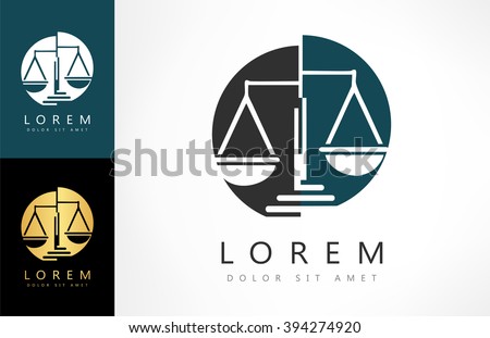 Scale Of Justice Logo Stock Vector 394274920 : Shutterstock