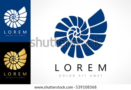 Shell Logo. Mollusk vector.