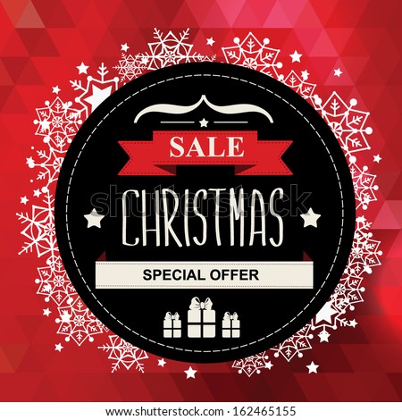 Christmas Poster Sale.Typography.Vector illustration.