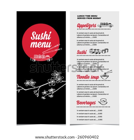 Restaurant cafe menu, template design.Vector illustration.