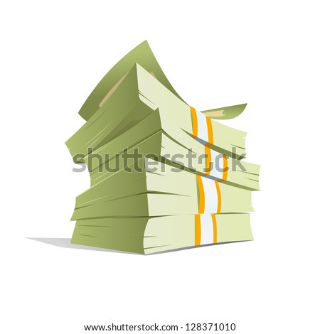 money stack vector illustration. isolated