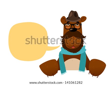 hipster bear