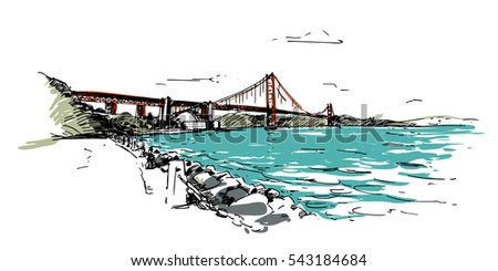 Similar – Image, Stock Photo Golden Gate Brige in San Francisco USA