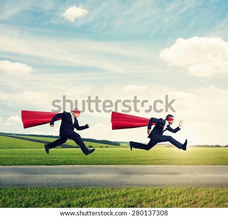 two men running at outdoors