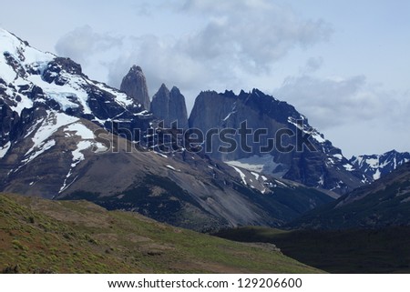 Las Torres del Paine from Laguna Amarga, Chile