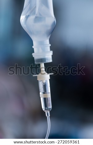 Infusion bottle with IV solution