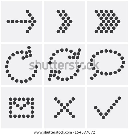 set of dots icons. vector eps8