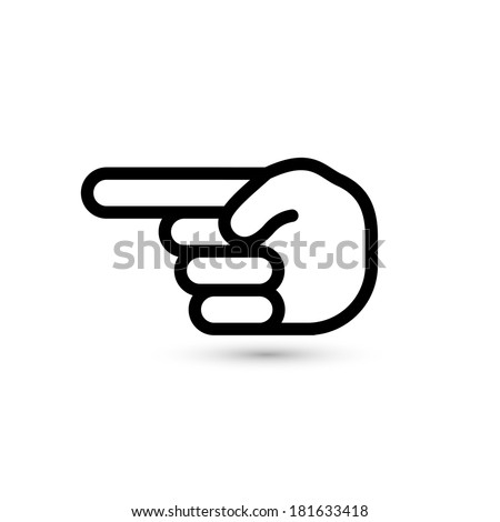 hand icon pointer. vector eps8