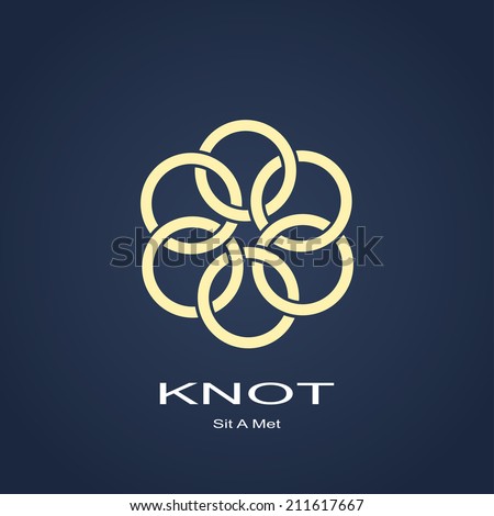 abstract knot of the rings symbol. template logo design. vector eps8