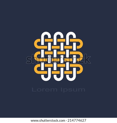 abstract knot weave symbol. template logo design. vector eps8