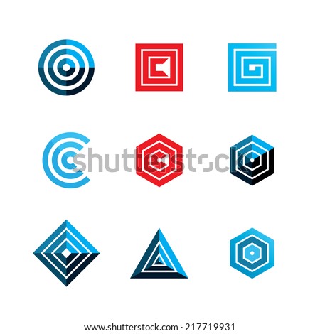 abstract geometric shapes. template logo design. vector eps8