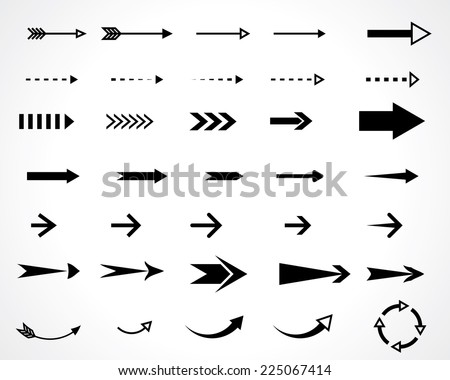 arrows. vector design elements set. eps8