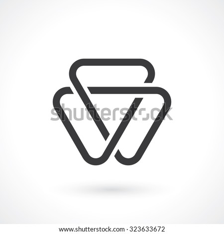 abstract triangular shape for logo template