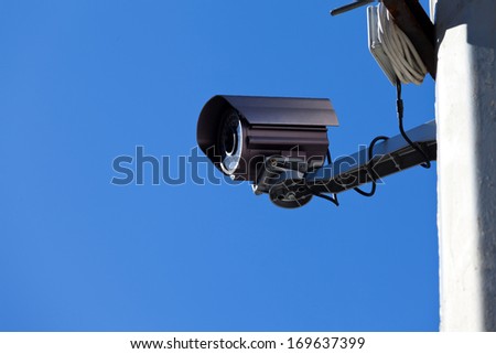 Modern Infrared Day-Night Camera with a Blue Sky