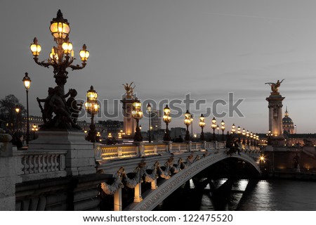 Alexander III bridge, Paris, France Photo stock © 