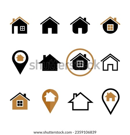 Houses icon set for web sites and user interface.