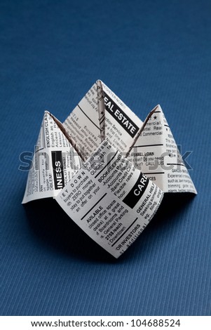 Newspaper Fortune Teller, Classified Ad, business concept.