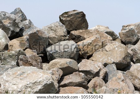a pile of rock, Construction Material