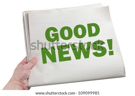 Good News, Newspaper with white background