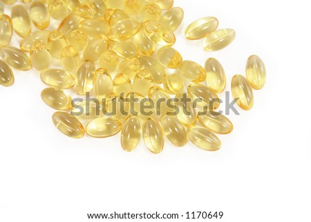 a bunch of yellow gel pills