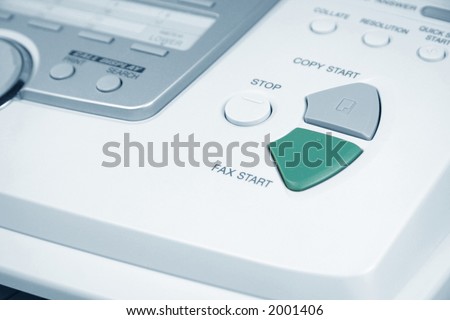 laser fax machine close up