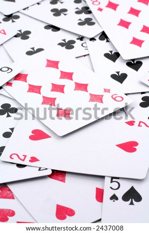 card games close up for background