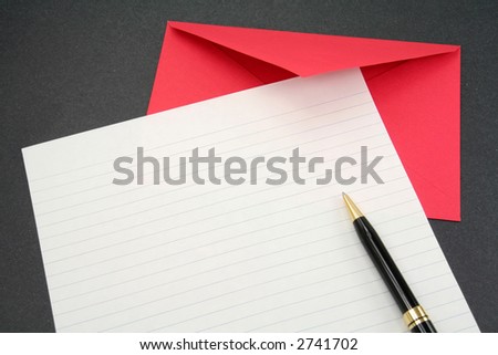 letter paper and envelope, communication concept