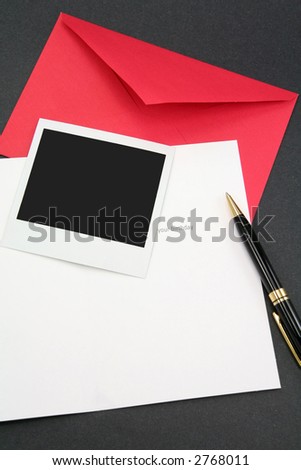 greeting card and red envelope, communication concept