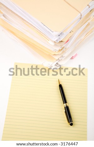 letter paper and pen, business concept