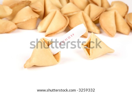 Fortune Cookies with white background