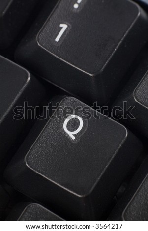 black computer keyboard close up