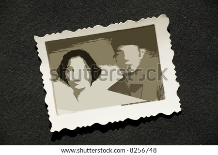 old stained photos, you can use the photo frame and put your photo in.
