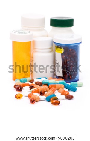 Medicine pills close up shot for background