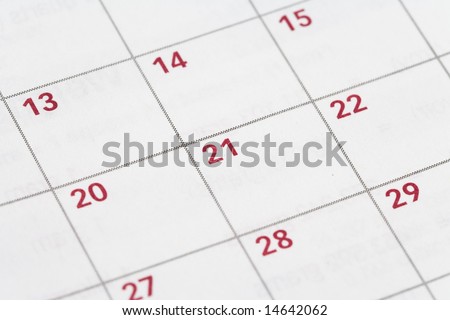 Calendar close up shot for background