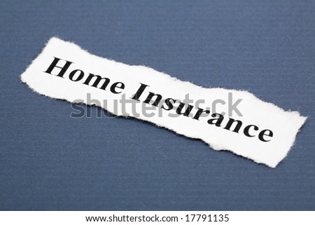 Headline of home Insurance with blue background