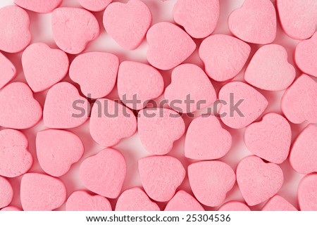 Pink Heart Shape Candy close up