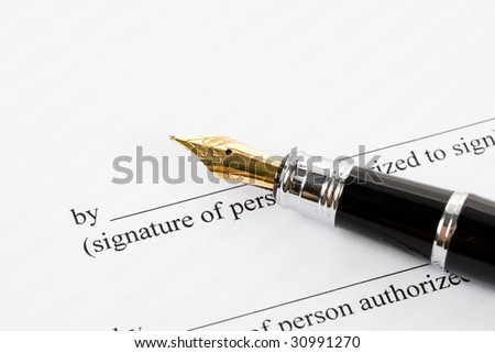 Business Contract and pen close up, sign a contract