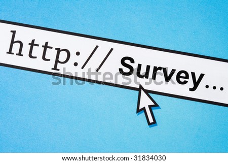 Computer Screen, concept of online survey