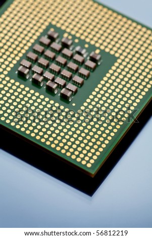 Computer CPU close up shot
