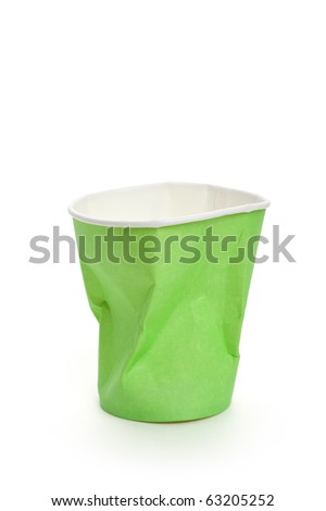 Paper Disposable Cup with white background