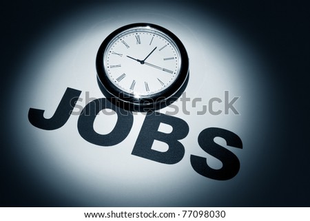 Clock and word of Jobs for background