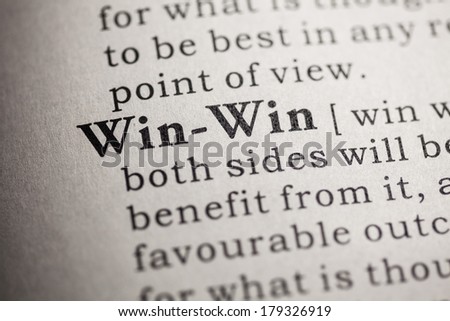 Fake Dictionary, Dictionary definition of the word win-win.