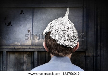 Boy in a tin foil hat