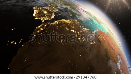 Planet Earth North Africa zone. Elements of this image furnished by NASA