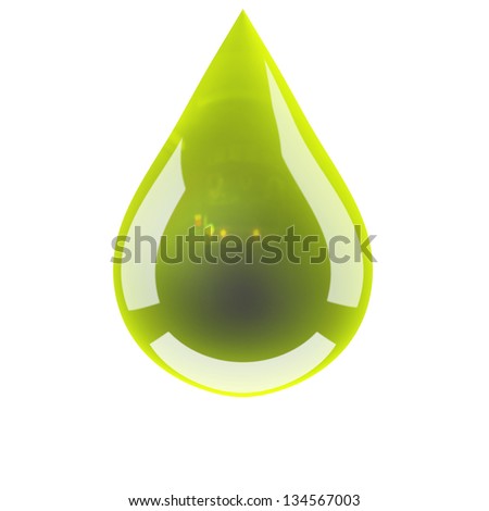 Oil drop on isolated