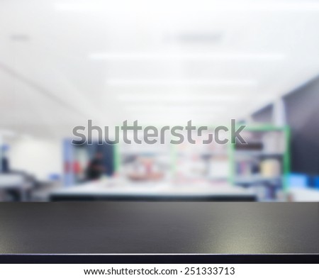 Table Top And Blur Office of the Background