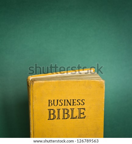 Vintage Business Bible with business rules.  With space for your text - business commandments and more.