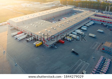 Similar – Image, Stock Photo Construction area from top view of a drone