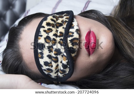 Young woman getting her beauty sleep (portrait, sleeping beauty)